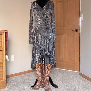 Elana Kattan Burnout Velvet Dress